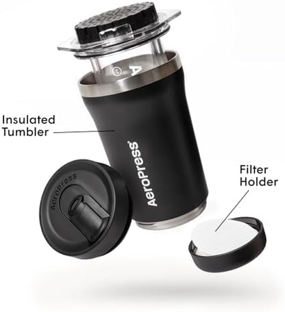 AeroPress Go Plus Portable Coffee Maker Kit, Black