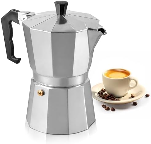 Mixpresso 3 Cup Moka Pot Stovetop Espresso Maker, Italian Cuban Coffee Pot