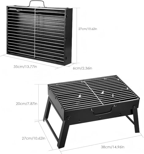 Folding Portable Barbecue Charcoal Grill