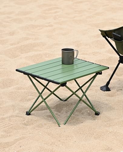 iClimb Ultralight Compact Camping Folding Table (Green - S)