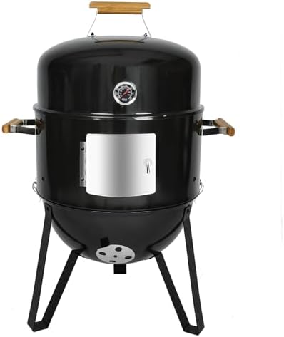 Realcook BBQ Charcoal Smoker Grill: Heavy Duty 17 Inch Vertical