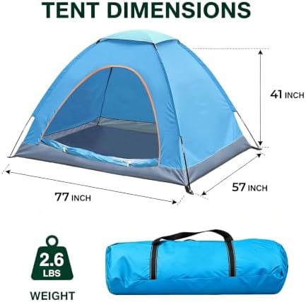Wind Tour Easy Setup Breathable Mesh Tent for Backpacking & Outdoor Use