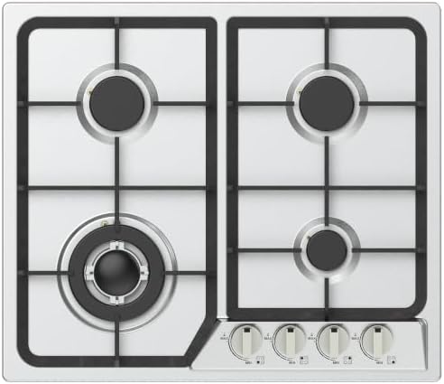 Llamaviva 24 Inch Gas Cooktop, 4 Burner Propane Stove Top with 26,000 BTU
