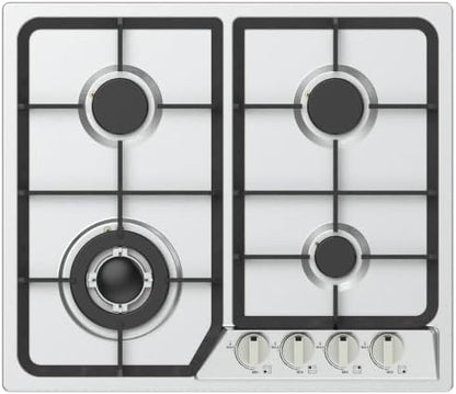 Llamaviva 24 Inch Gas Cooktop, 4 Burner Propane Stove Top with 26,000 BTU