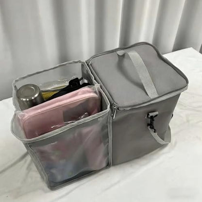 Cooler Bag Insert for Oversized Tote, Insulated Beach Cooler Liner with Detachable Organizer and Shoulder Strap, Portable Ice Chest for Picnic Camping Travel