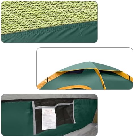 unp 6 Person 4 Season Dome Tent, Easy to Set Up for Camping & Hiking, Lightweight & Portable, Green