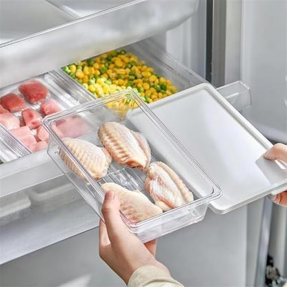 3pcs Small Deli Meat Container with Lids for Cold Cuts Ham Salami Storage