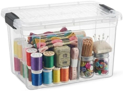 Superio 8.7 Quart Clear Plastic Storage Boxes with Lids, Stackable Organizer Containers, BPA-Free Storage Bins for Home, Office, School & Dorm, 1 Pack