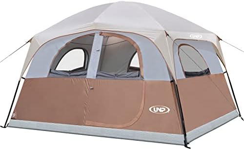 UNP 6 Person Tents for Camping Waterproof Family Cabin Tent with Rainfly