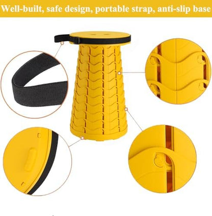 Fishboy Collapsible Stool for Adults, Portable Folding Camping Seat, 400lbs