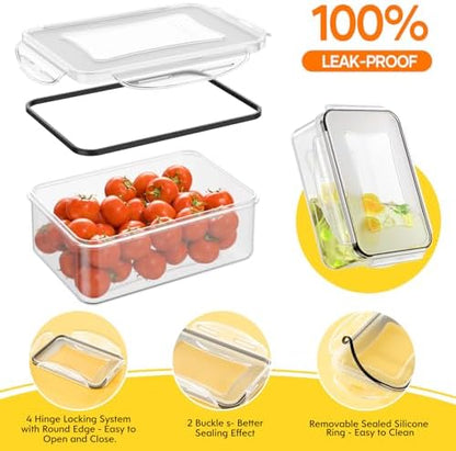 52 PCS Food Storage Containers with Lids Airtight (26 Lids & 26 Containers)