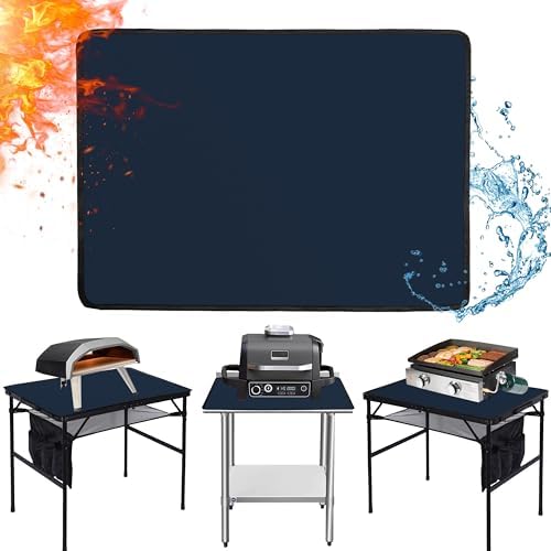 Heat Resistant Mats for Countertop fits Tabletop Grill, 36x24x0.04in, Blue