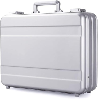 Aluminum Briefcase Metal Toolkit Box TSA Combination Lock Luxury Case with Foam for Wine/Jewellery/Watch/Equipment/Camera