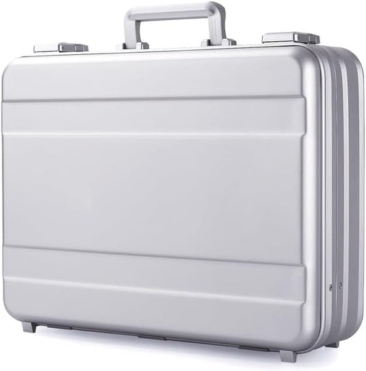 Aluminum Briefcase Metal Toolkit Box TSA Combination Lock Luxury Case with Foam for Wine/Jewellery/Watch/Equipment/Camera