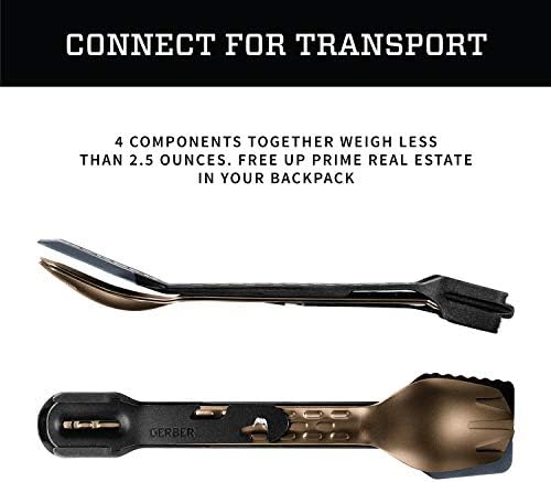 Gerber ComplEAT Camping Cutlery Utensils Set, Spoon, Fork, Burnt Bronze