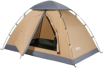 Camping Tent, 1-2 Person Tent, Lightweight Waterproof Backpacking Tent, 5-Minute Setup Outdoor Tent with Carry Bag, Ideal for Camping Hiking