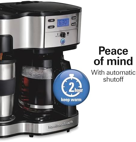 Hamilton Beach 2-Way Brewer Coffee Maker, Single-Serve and 12-Cup Pot, Black/Stainless Steel(49980A), Carafe