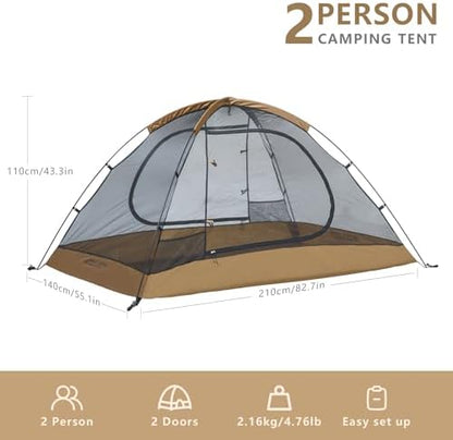 BISINNA Backpacking Tent 1/2/4 Person Lightweight Camping Tent