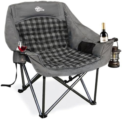 Oversized Camping Chairs for Adults Grey