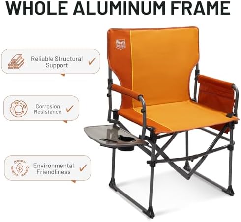 TIMBER RIDGE 400lbs Heavy Duty Camping Chair Portable Directors Chair