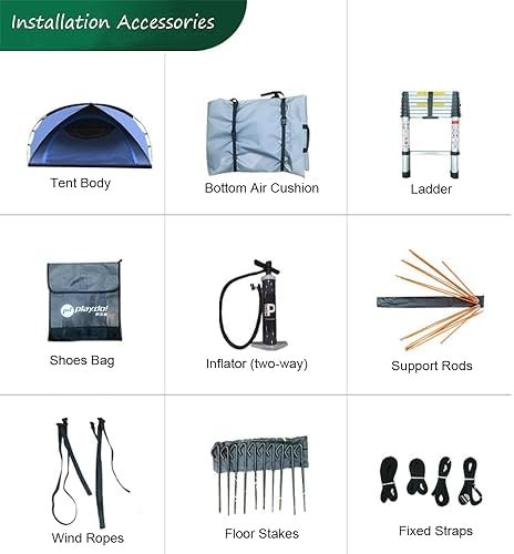 2 Person Inflatable Car Roof Top Tent with Pump,4 Season Waterproof and Sun Resitant Camping Dome Camping Tents for SUV, Truck and Universal Car Tent,Easy Setup
