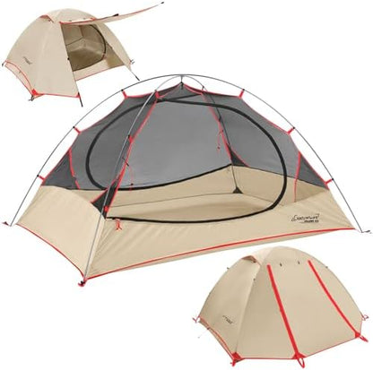 Clostnature 1/1.5/2/3/4/6 Person Lightweight Backpacking Tent, Camping Tent