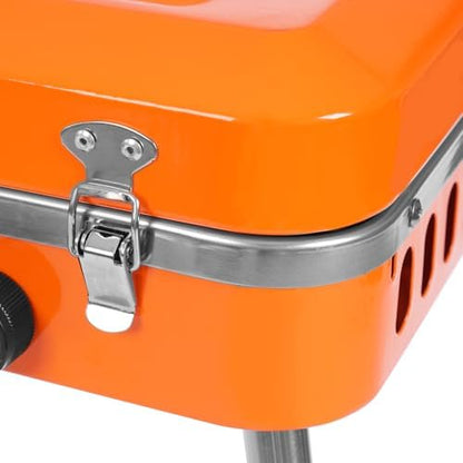 2-Burner Propane Camping Stove, Propane Grill Dual Burner Heating Stove for Camping BBQ Picnic, Portable Gas Grill Cooker with Handle and Extended Stove Legs Adjustable Firepower