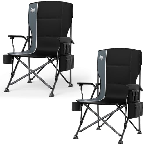 TIMBER RIDGE Oversized Folding Camping Chair High Back 500lbs