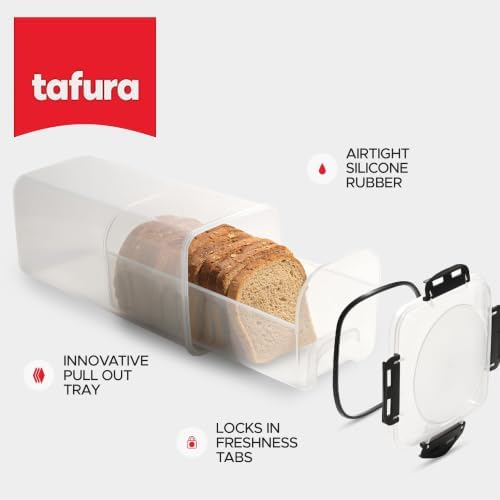 Tafura Bread Containers, 2 Pack, Airtight BPA-Free Bread Storage Boxes