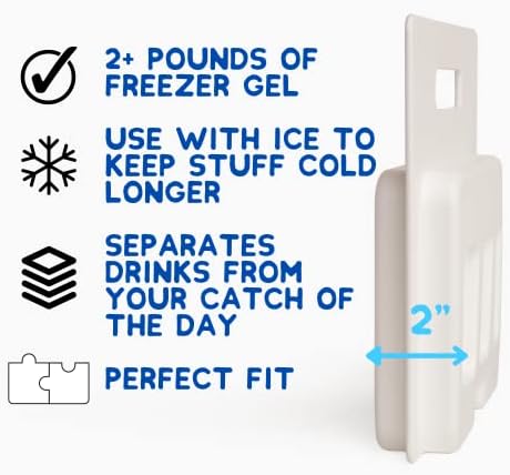 Above Sea Level Ice Pack Divider Compatible with YETI Coolers - Choose Your Size (Tundra Haul, 35/45, 65, Roadie 32, 48/60) - Freeable Cooler Insert for Tundra and Roadie Ice Chests