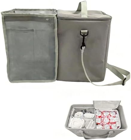 Thermal Coolers Bag Insert with Mesh Storage, Black