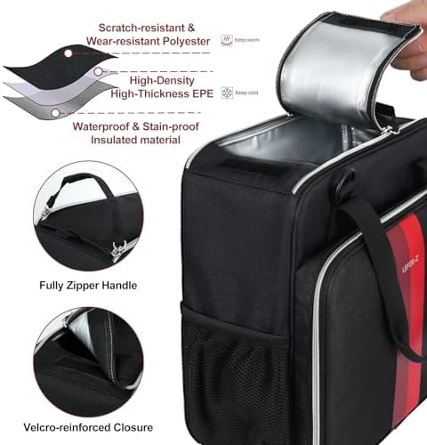 LEFOR·Z Coffee Maker Travel Bag Compatible with Keurig K-Mini/K-Mini Plus/Mate Plus,Single Serve Coffee Brewer Carrying Case with Multiple Pockets for K-Cup Pods & Accessories(Bag Only)