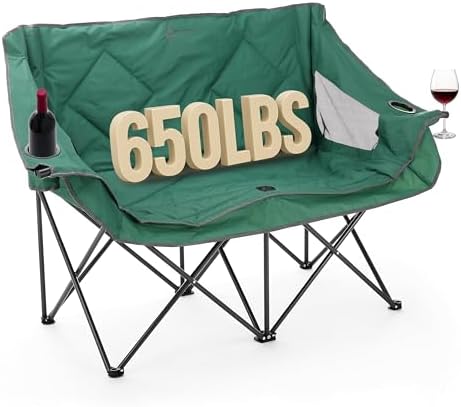 ARROWHEAD OUTDOOR Portable Folding Double Duo Camping Chair Loveseat