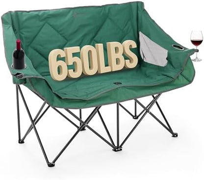 ARROWHEAD OUTDOOR Portable Folding Double Duo Camping Chair Loveseat