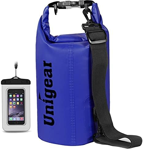 Unigear Dry Bag Waterproof, 2L/5L/10L/20L/30L/40L Floating and Lightweight Bags for Kayaking, Boating, Fishing, Swimming and Camping with Waterproof Phone Case