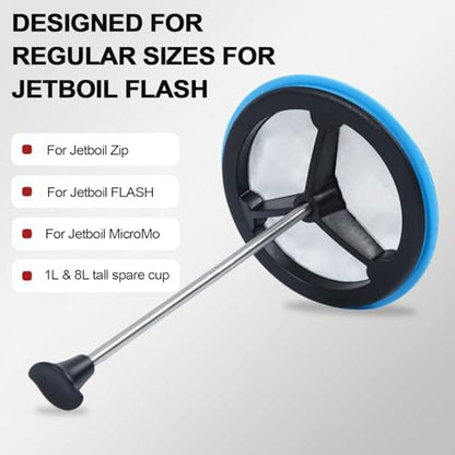 2-Pack Silicone French Press Coffee Makers compatible with Jetboil Flash Camping Stoves, french press coffee maker for Jetboil Flash Camping Stoves，Regular Size (2)