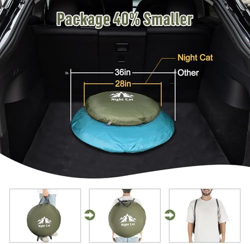 Night Cat Pop-up Camping Tent: 2 to 4 Person Tent Waterproof Instant Easy Setup Family Tent