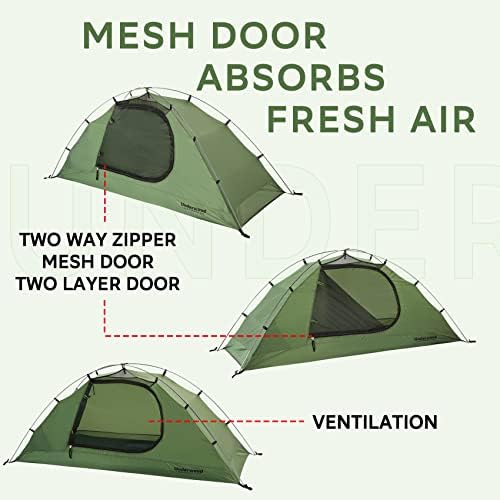 1/2 Person 4 Season Backpacking Tent, Lightweight Waterproof Winter Tent