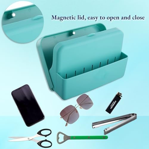 Cooler Accessories for Coleman YETI Coolers, Magnetic Storage Box,8.4 x 2.9 x 5.7 inch Organizer for Sunglasses, Scissors,Small Gadgets, Green