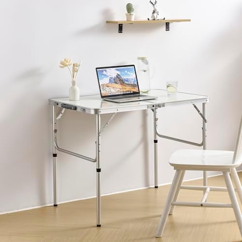 YUFIFAIRY Aluminum Camp Table, 36''L x24''W Folding Table Portable