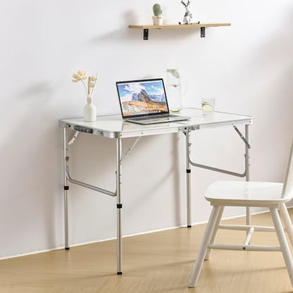 YUFIFAIRY Aluminum Camp Table, 36''L x24''W Folding Table Portable