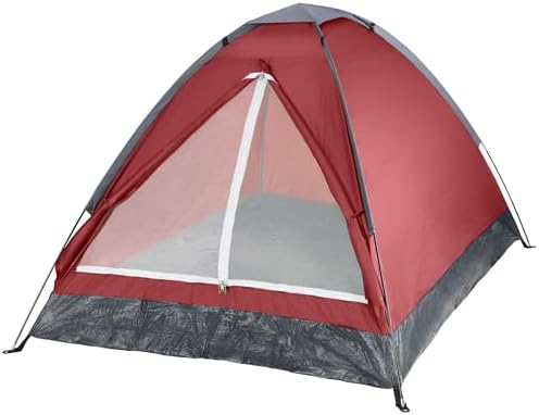 2 Person Camping Tent with Rain Fly and Carrying Bag - Lightweight Outdoor Pop Up Tents for Camping Essentials, Music Festivals, Backpacking, Hiking, or Beach Shelter by Wakeman Outdoors