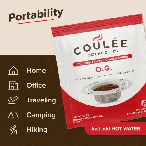 Coulée EcoPour O.G. Colombian Coffee, Medium Roast, Single Serve, 20 Pack