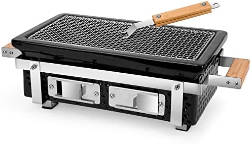 ONLYFIRE GRILLS Charcoal BBQ Hibachi Grill with Grid Lifter, GS306