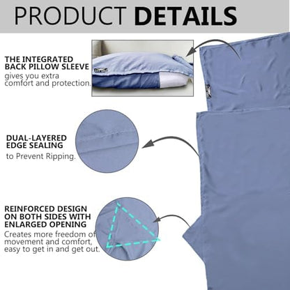 Frelaxy Ultralight Sleeping Bag Liner, Compact Travel Sheet, 3 Sizes