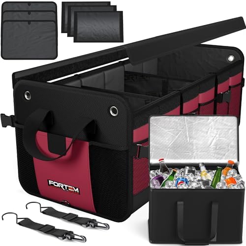 FORTEM Trunk Organizer - Collapsible Car Organizer & Storage Bag for SUVs