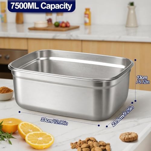 QCQHDU Kimchi Containers, Stainless Steel Food Storage Containers with Lids