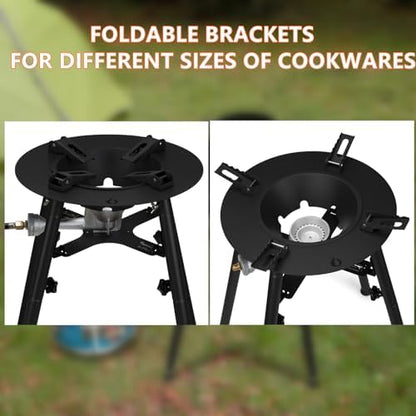 ONLYFIRE GRILLS Propane Paella Burner Stand Set with 21" Paella Pan, GS300