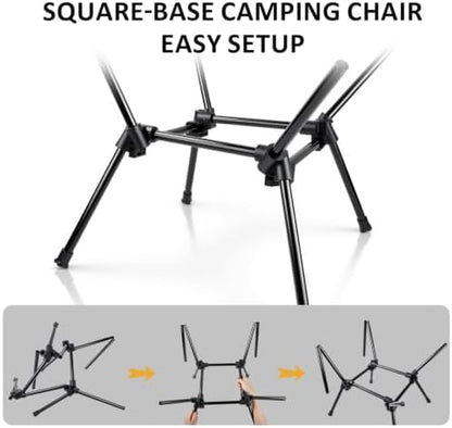 High Pack Folding Lightweight Camping Chair with Carry Bag
