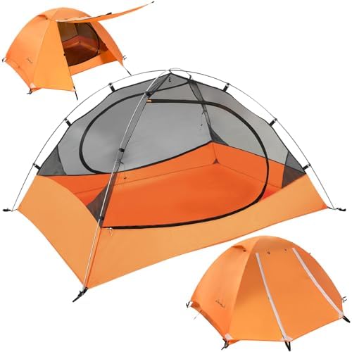 Clostnature 1/1.5/2/3/4/6 Person Lightweight Backpacking Tent, Camping Tent
